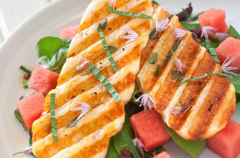 Halloumi an Wassermelone // © kcline Halloumi an Wassermelone // © kcline