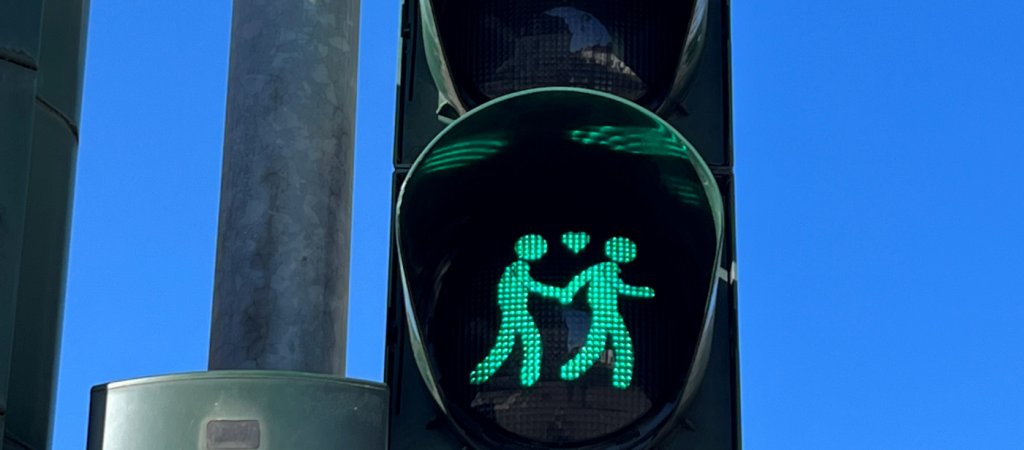 Queere Ampel in Saarbrücken // © Landeshauptstadt Saarbrücken