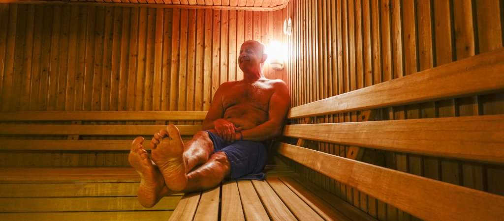 Staunen in der Sauna