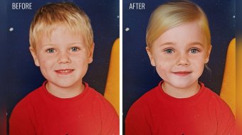Lucy Hellenbrecht hat das Geschlecht ihrer Kinderbilder mittels künstlicher Intelligenz anpassen lassen.